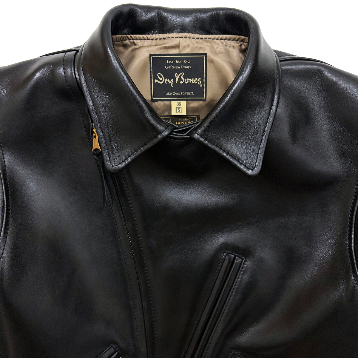 Aviator Type Leather Jacket – Dry Bones Online Shop