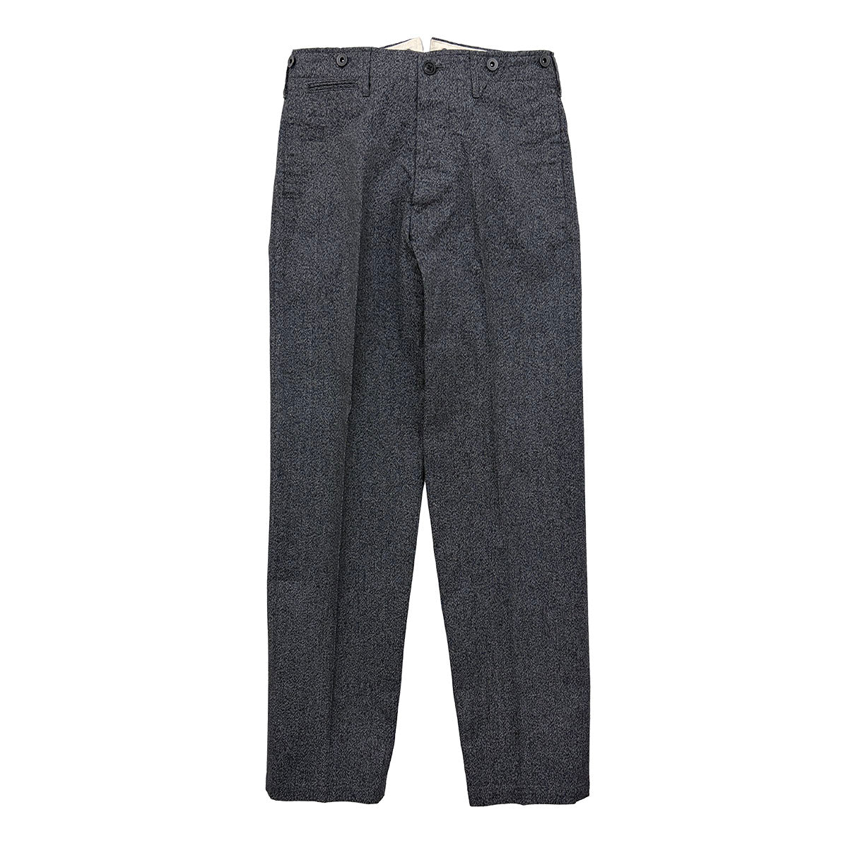 High Back Black Chambray Work Trousers 