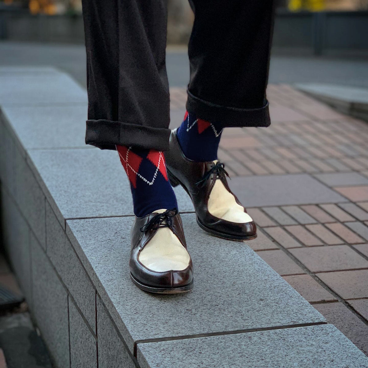 Irregular Argyle Socks