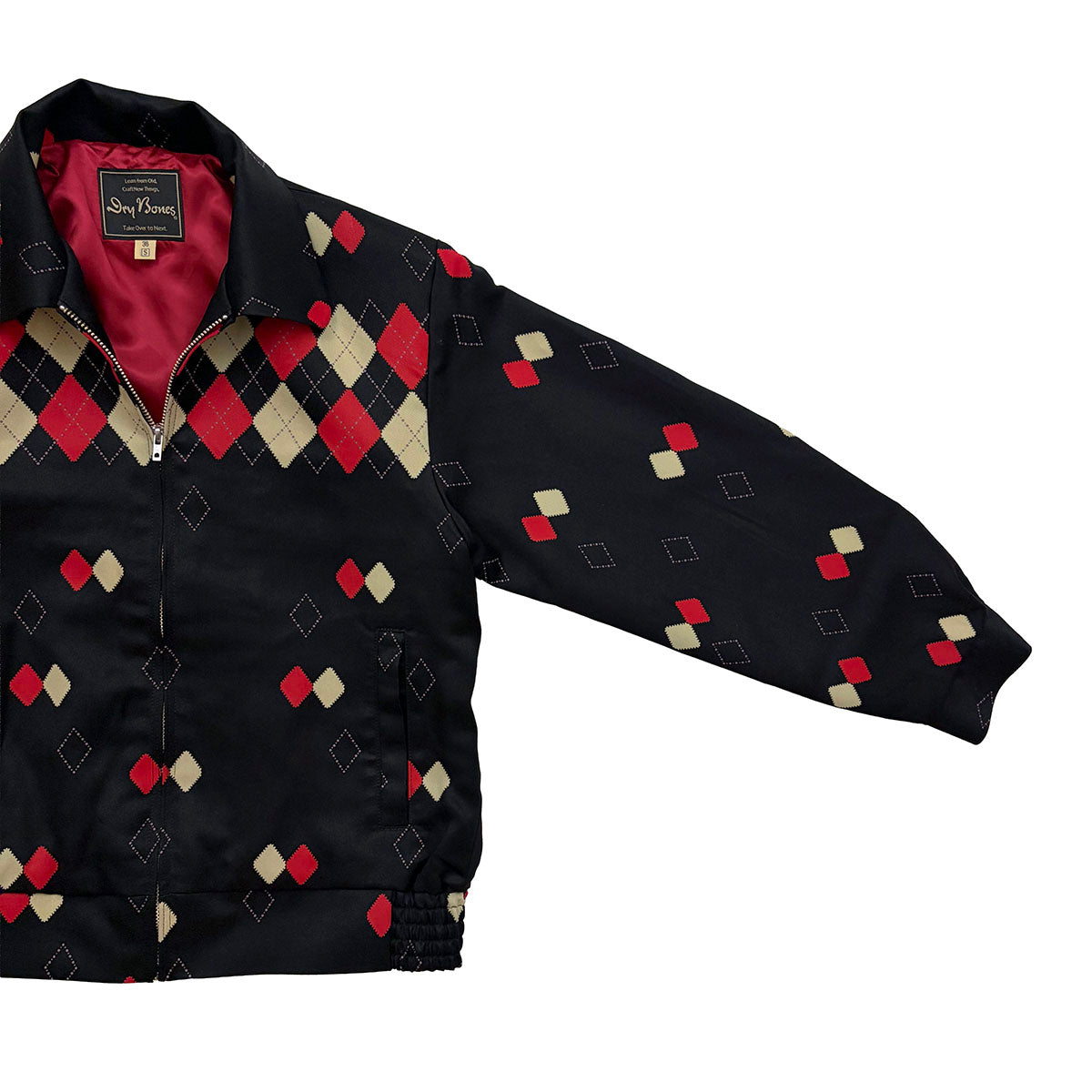 Border Argyle Gabardine Jacket