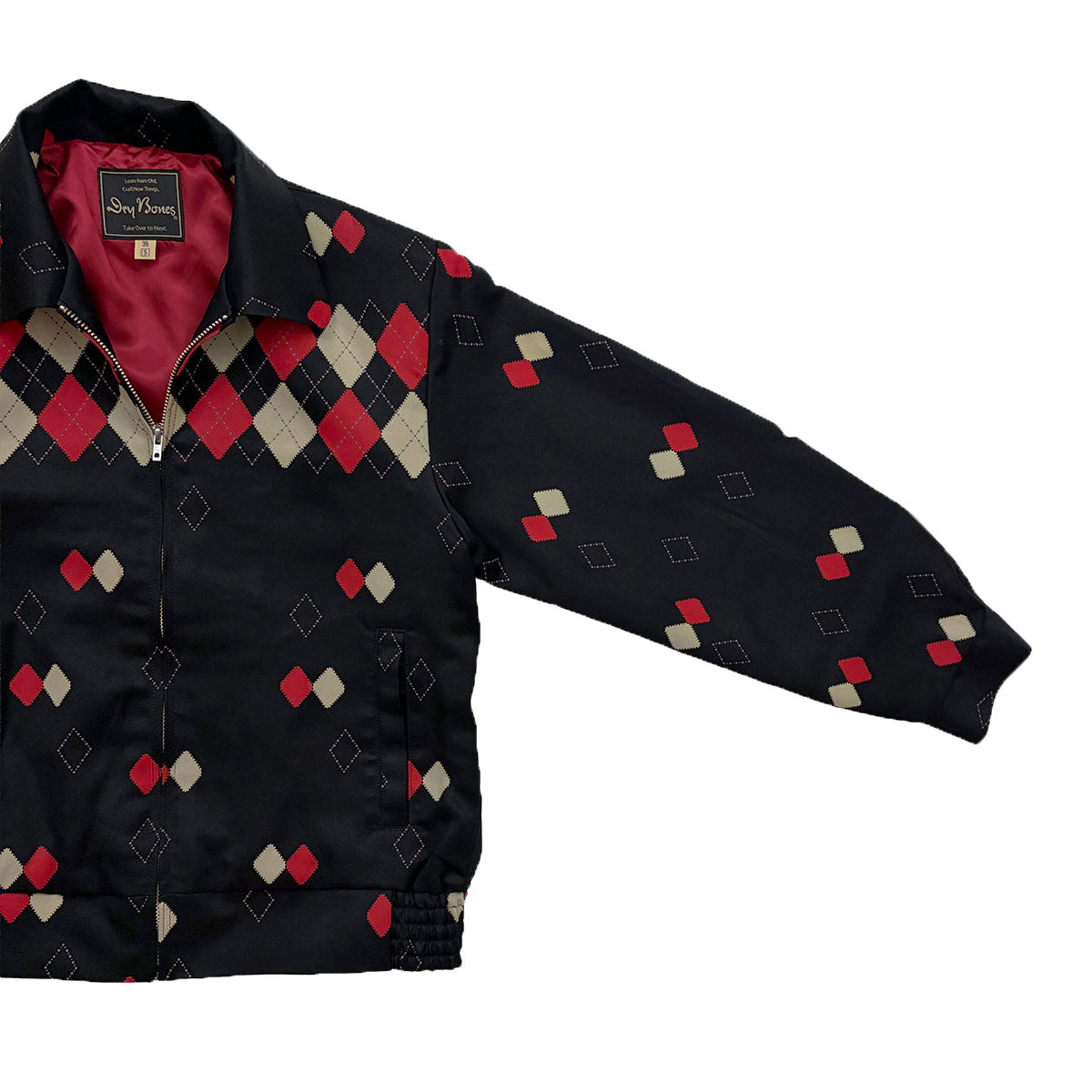 Border Argyle Gabardine Jacket