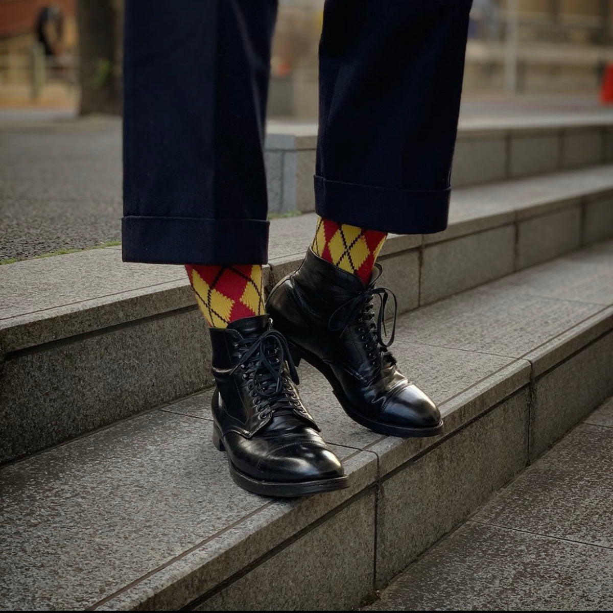 Irregular Argyle Socks