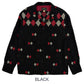 Border Argyle Open Shirt