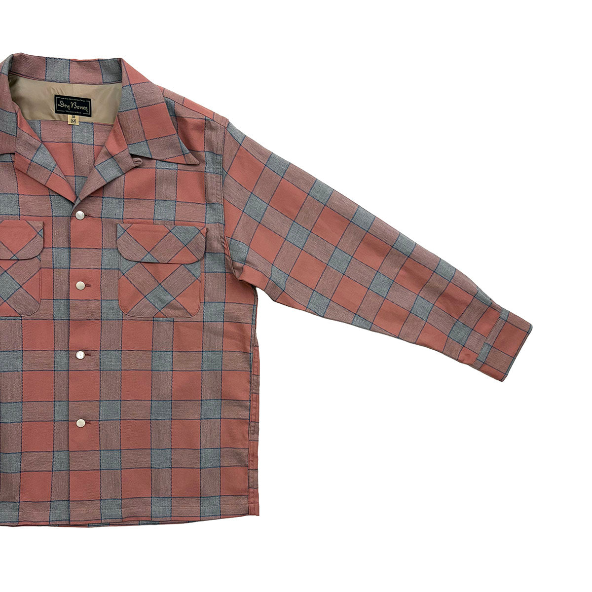Windowpane Check 2 Flap Open Shirt