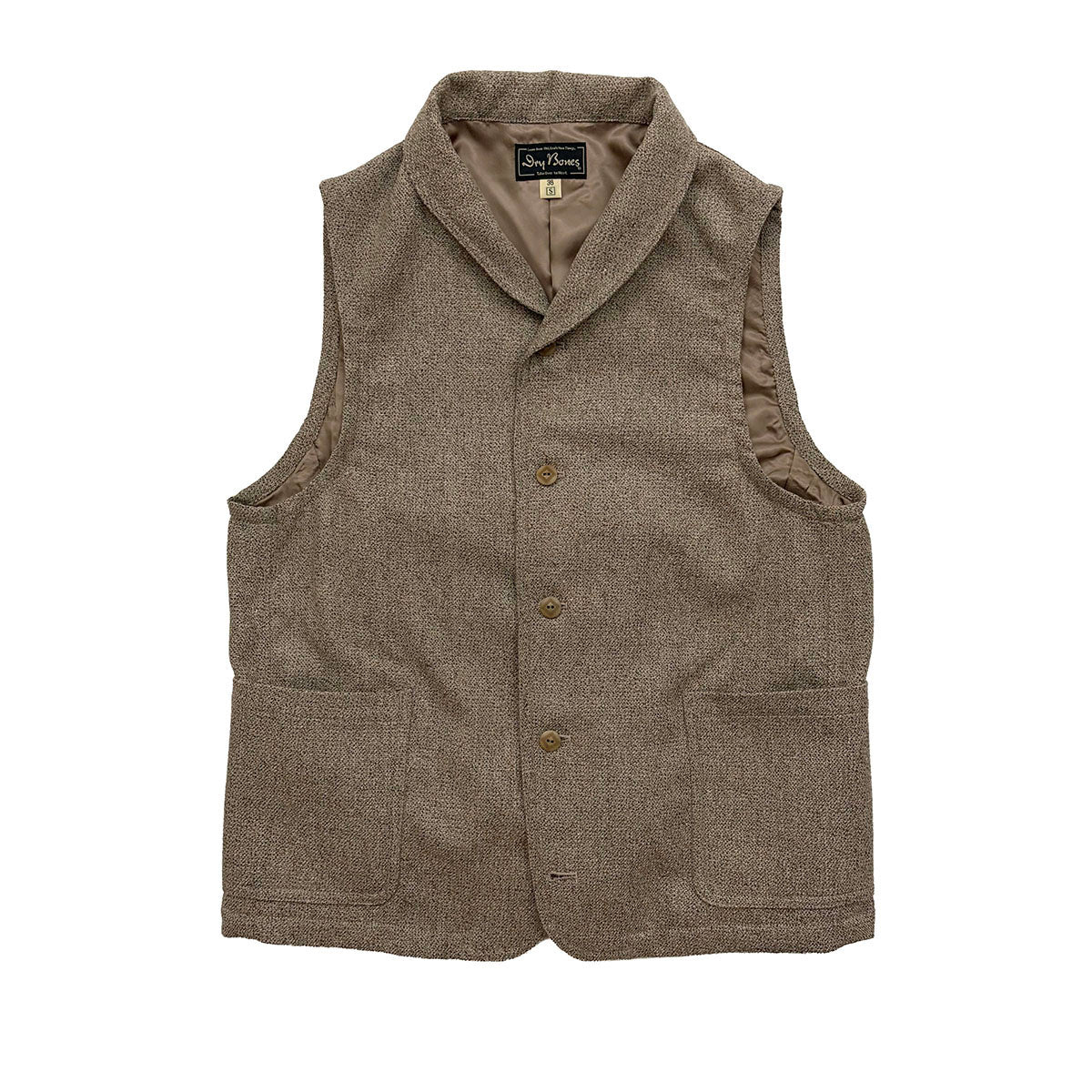 Tweed Shawl Collar Vest
