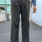 High Back Black Chambray Work Trousers