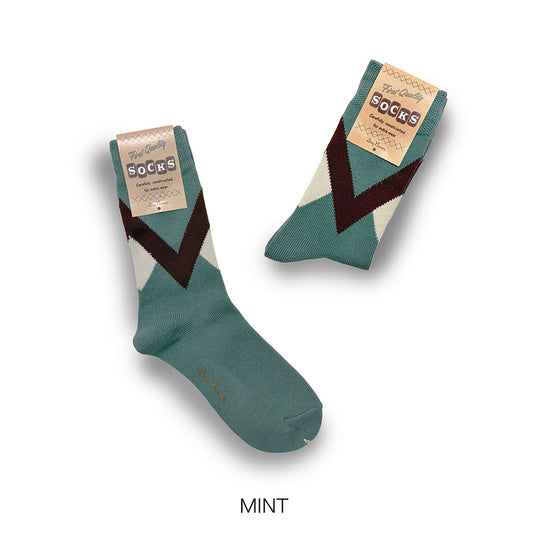 Irregular Argyle Socks