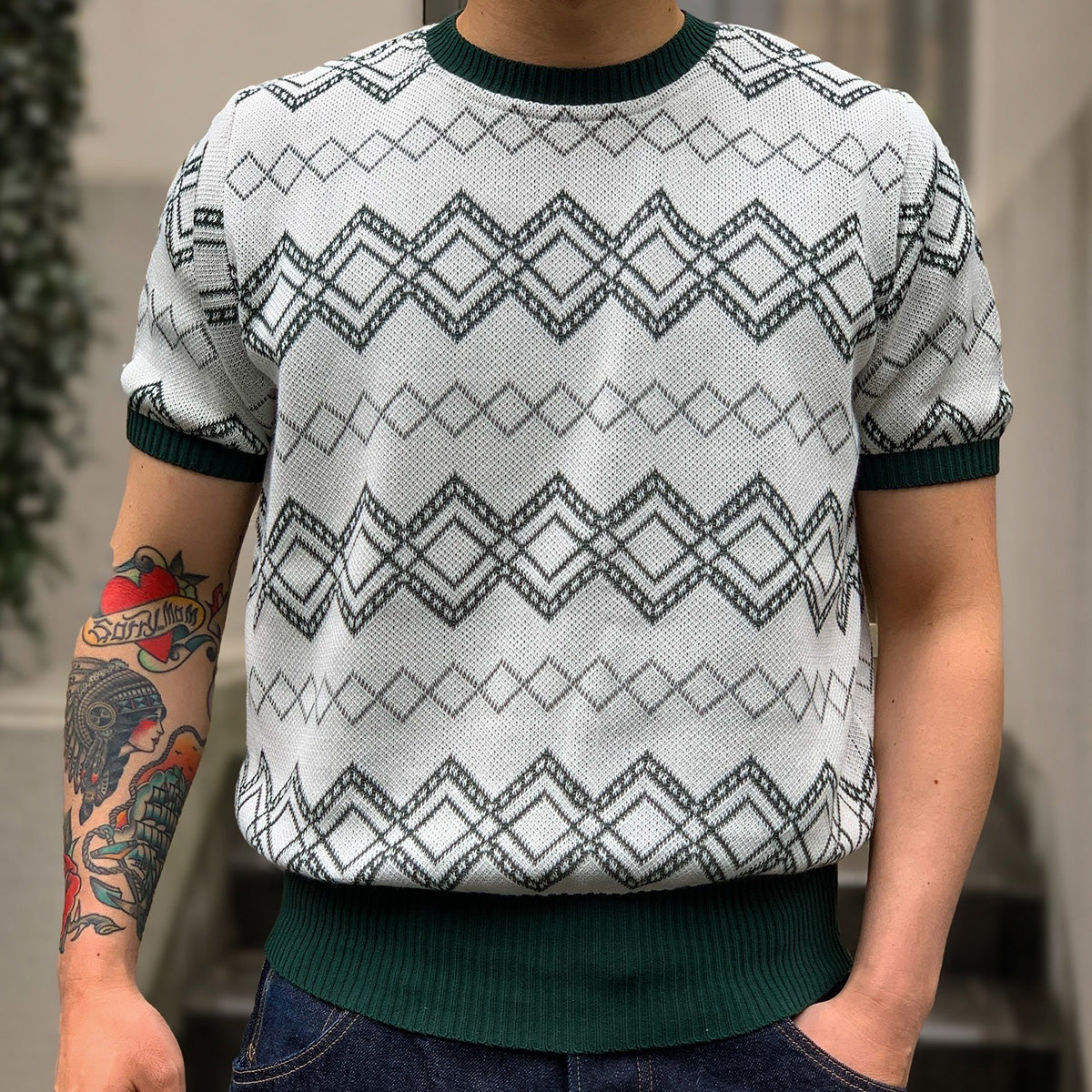 2 Tone Argyle Summer Knit