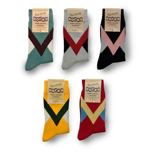 Irregular Argyle Socks