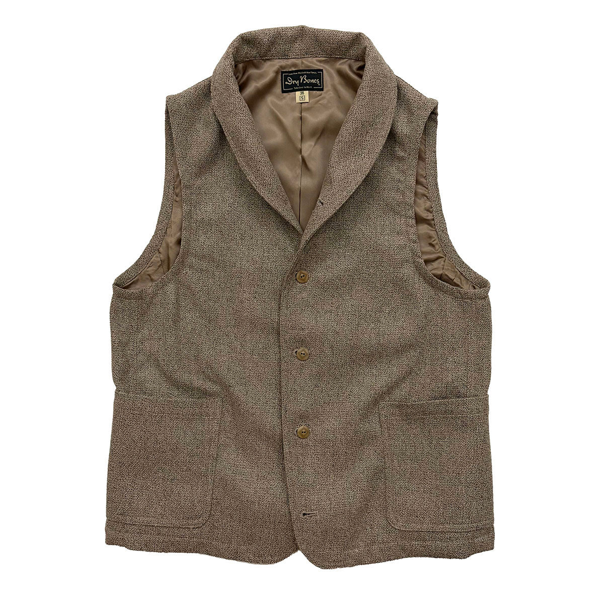 Tweed Shawl Collar Vest