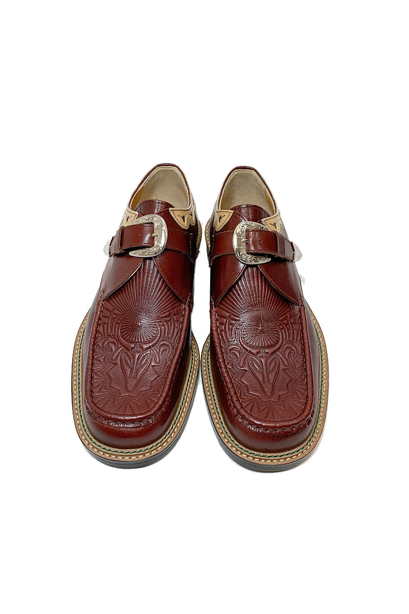 Western Moccs Monk Strap Shoes