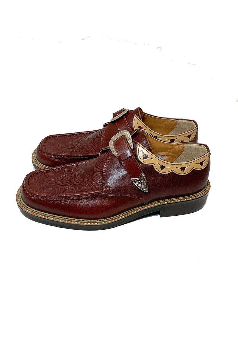 Western Moccs Monk Strap Shoes