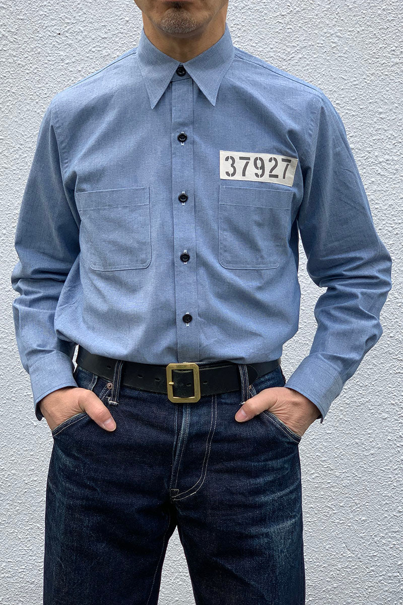 Waiting for increased production: Hickory Stripe Work Shirt "ANDY"