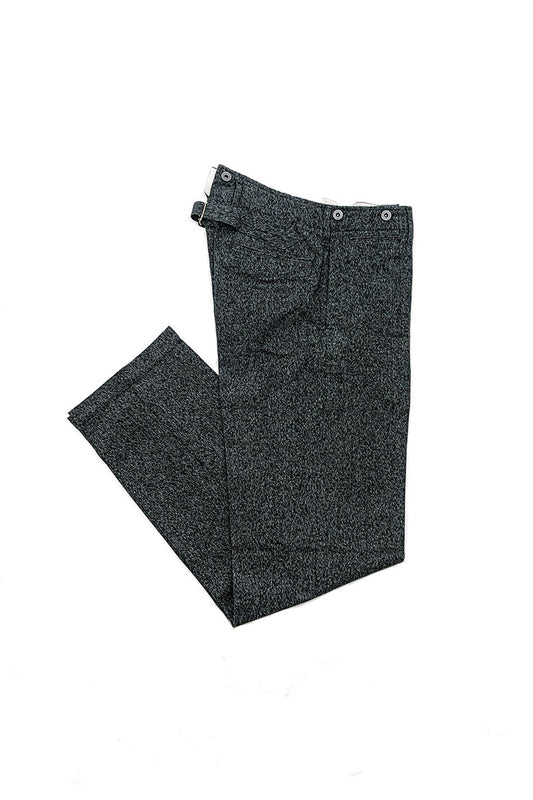 High Back Black Chambray Work Trousers