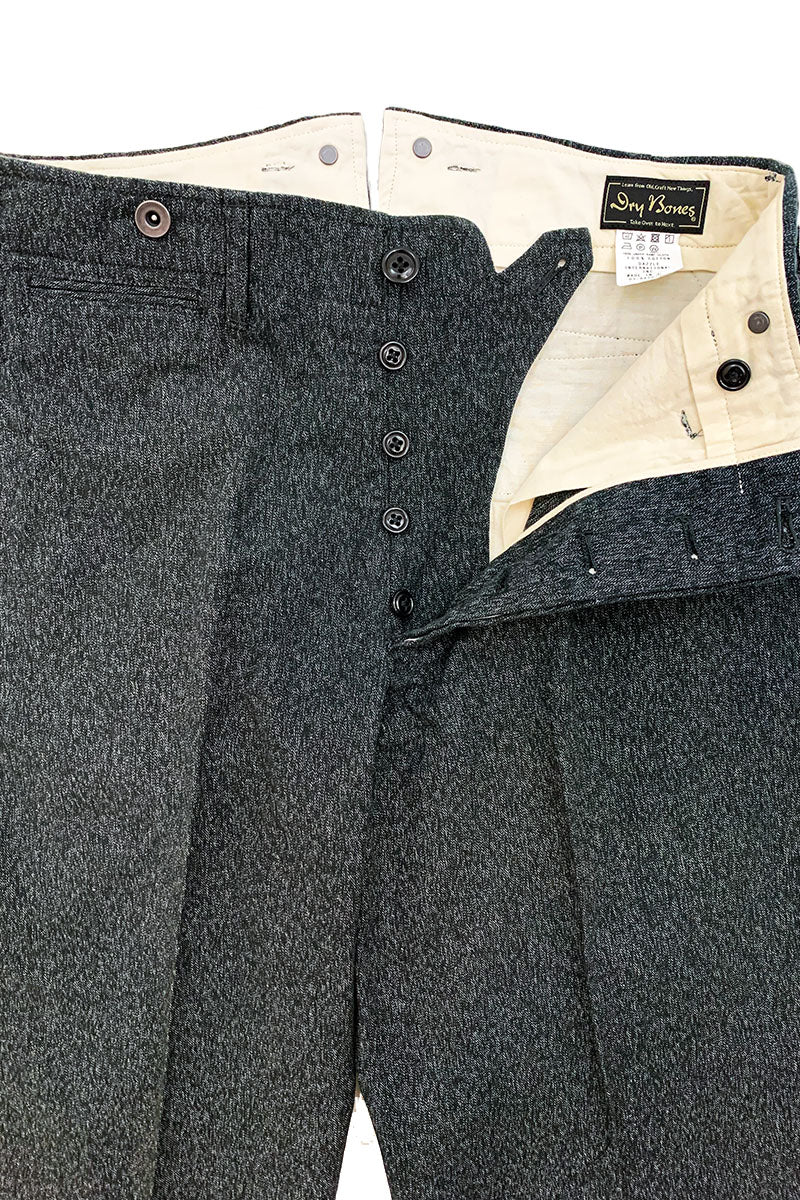 High Back Black Chambray Work Trousers