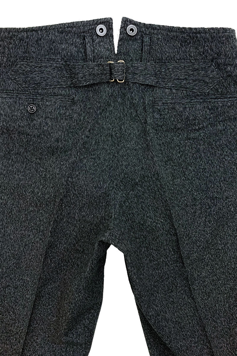 High Back Black Chambray Work Trousers