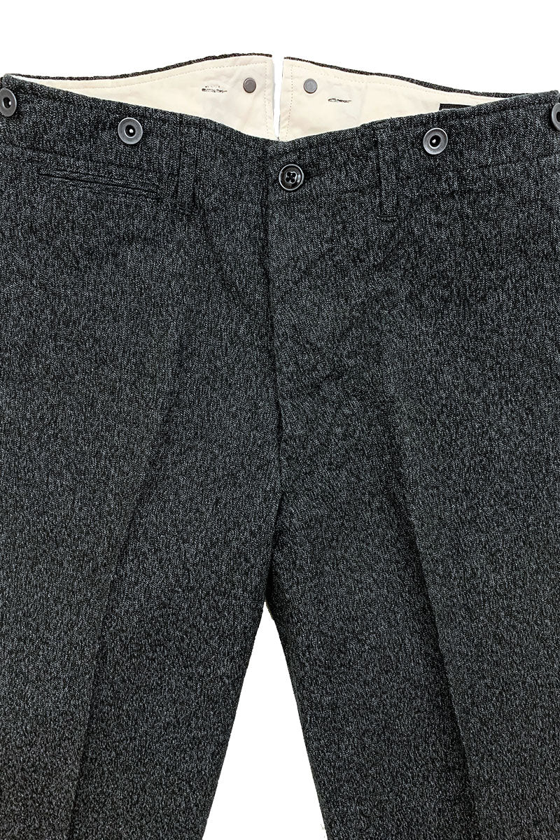 High Back Black Chambray Work Trousers