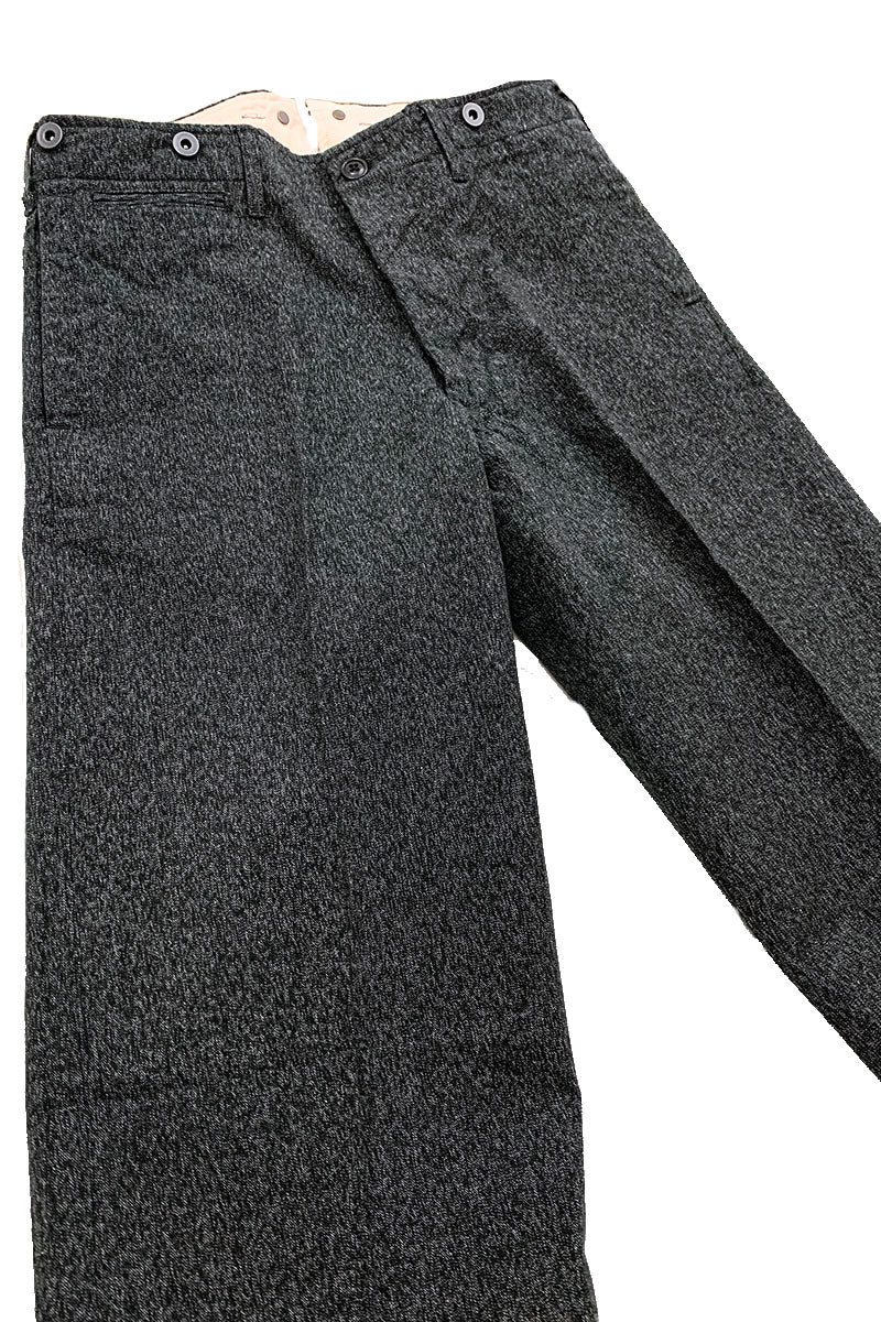 High Back Black Chambray Work Trousers