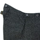 High Back Black Chambray Work Trousers