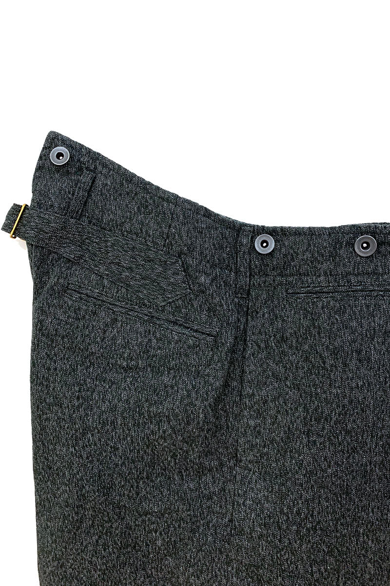 High Back Black Chambray Work Trousers