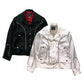 Western Plain Style Satin Jacket