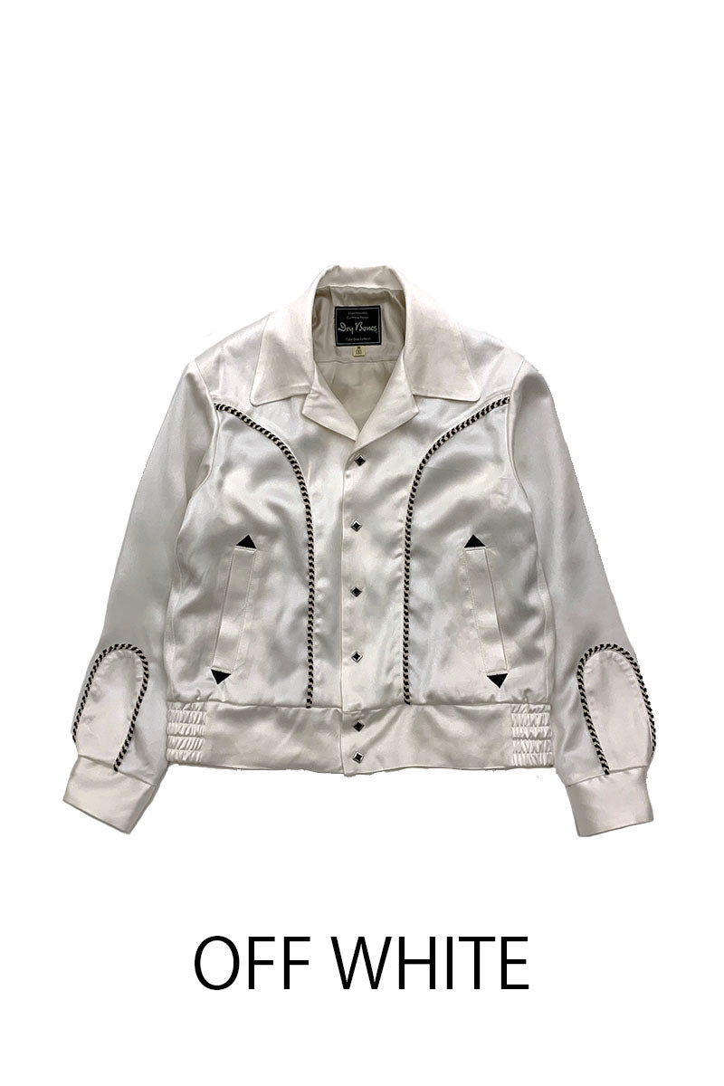 Western Plain Style Satin Jacket