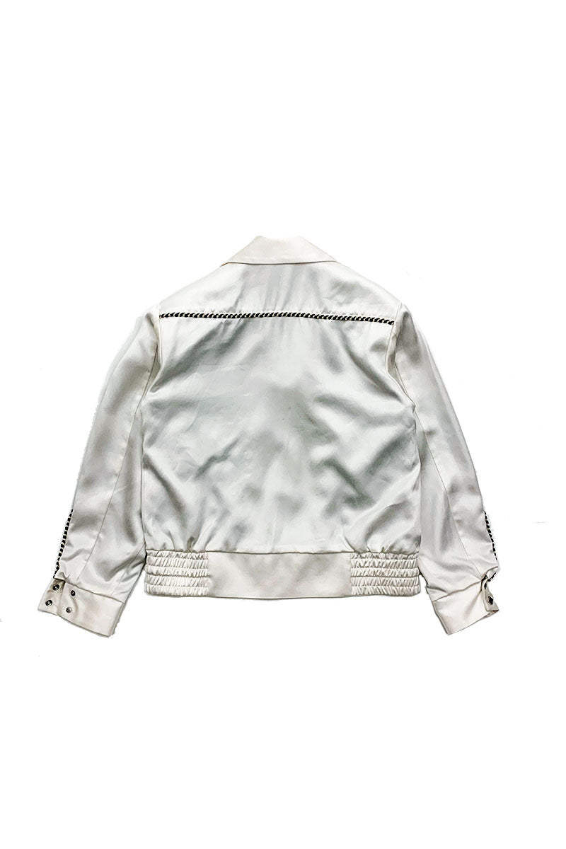 Western Plain Style Satin Jacket