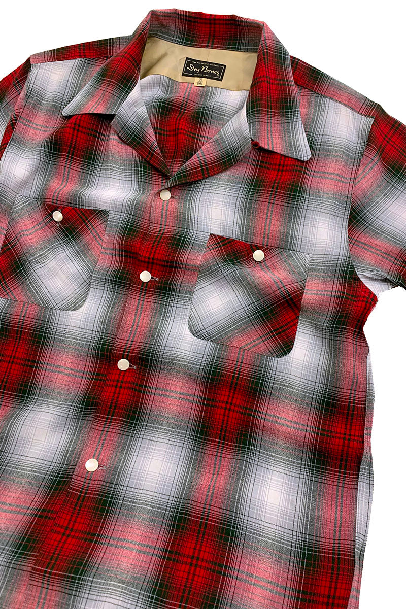 S/S Ombre Check Open Shirt