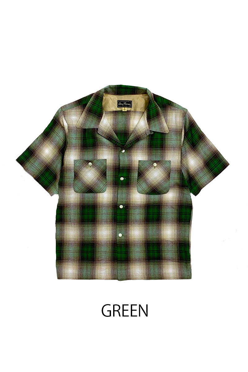 S/S Ombre Check Open Shirt