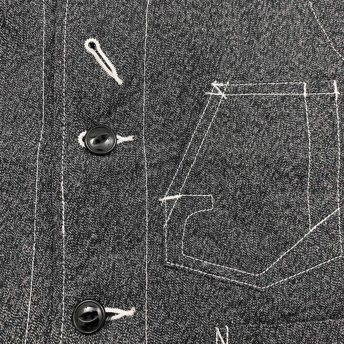 Black Chambray Work Vest