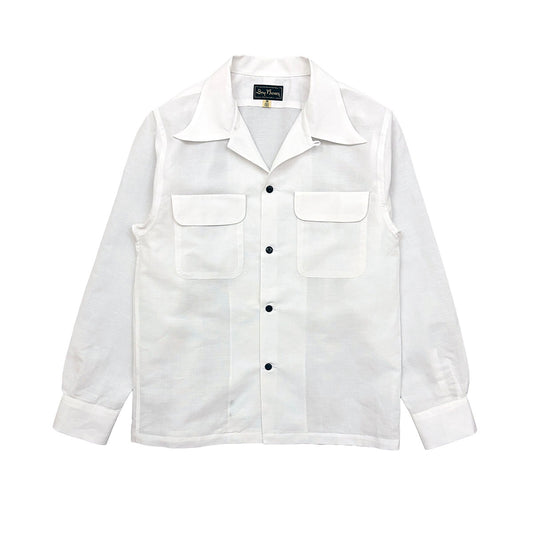 White 2 Flap Open Shirt