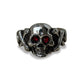 Sparkle Eyes Skull Ring "SILVER" 
