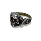 Sparkle Eyes Skull Ring "SILVER" 