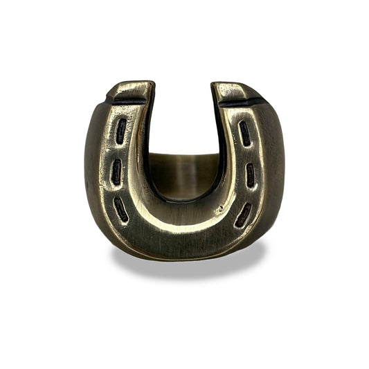 Brass Horse Shoe Ring 