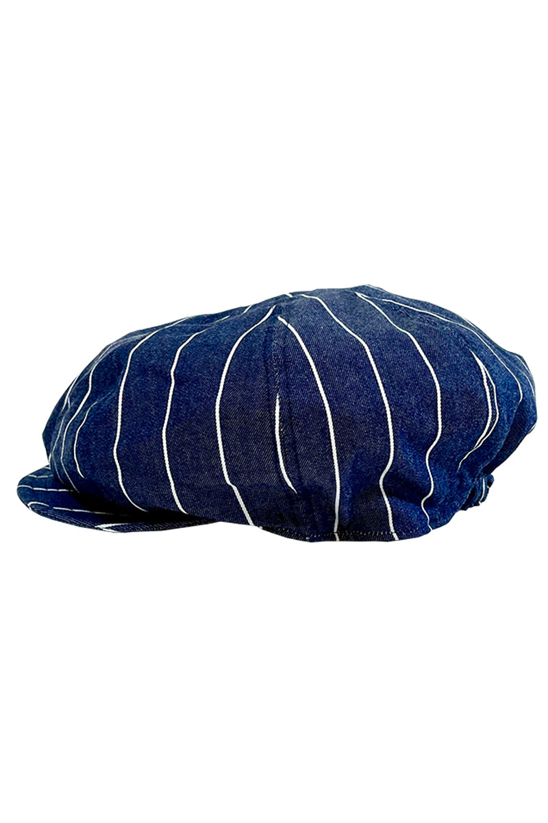 Striped Denim Casquette