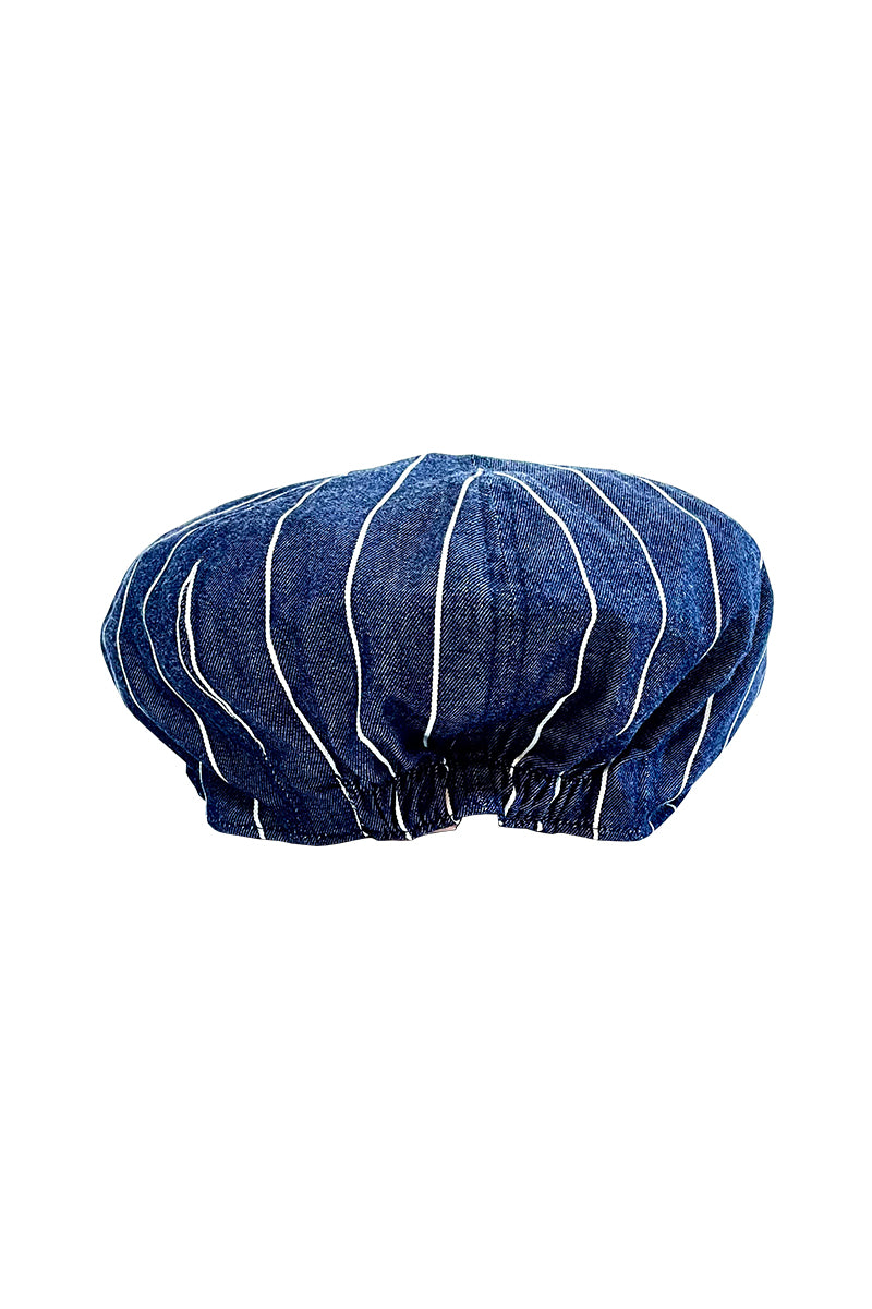 Striped Denim Casquette