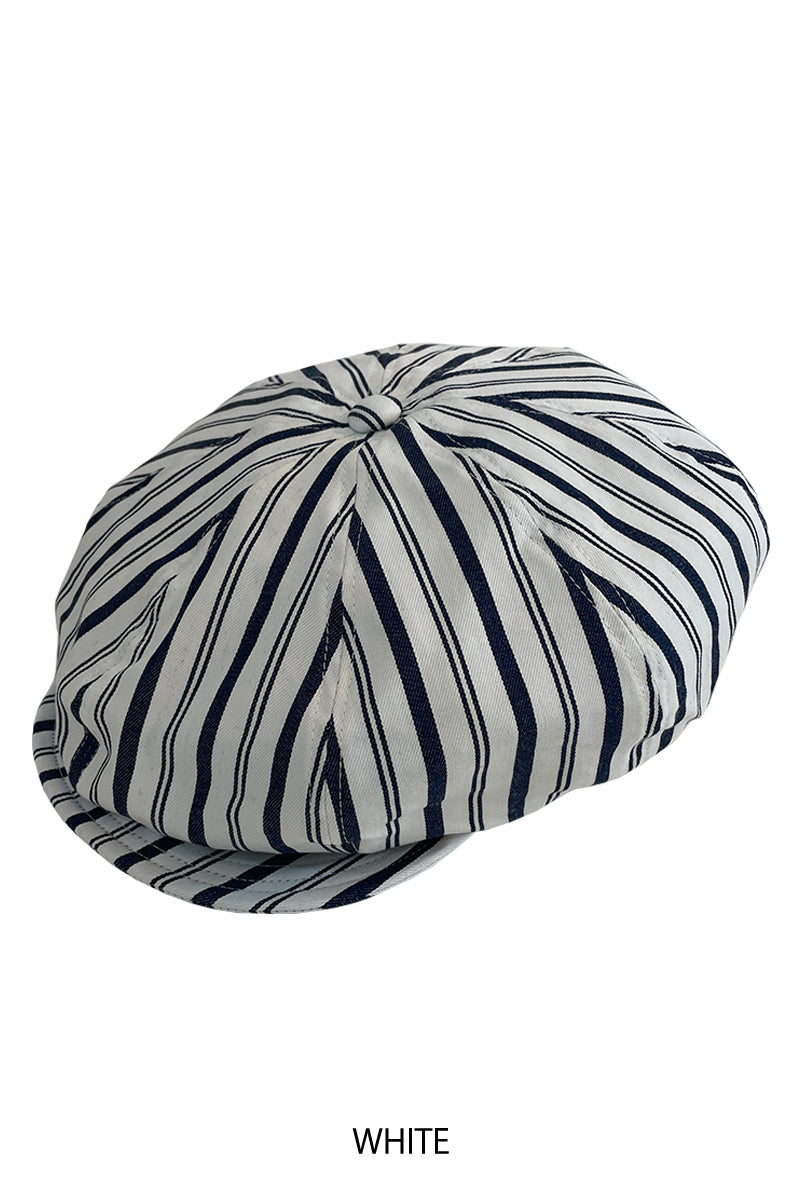 Striped Denim Casquette