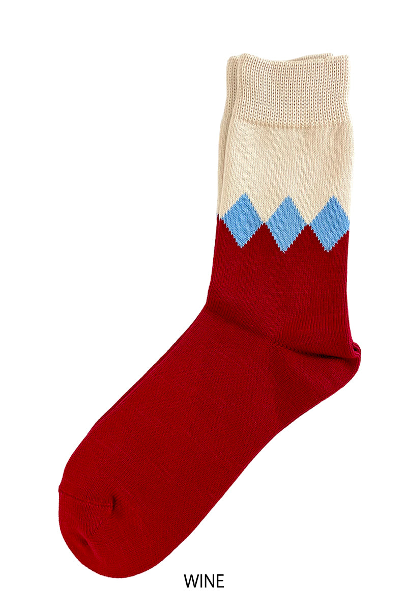 Irregular Argyle Socks