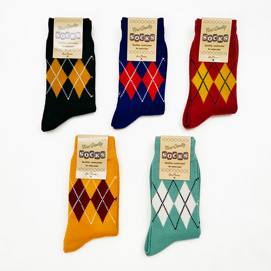 Irregular Argyle Socks