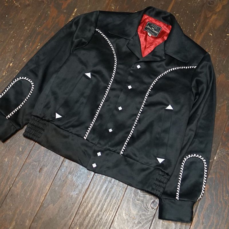 Western Plain Style Satin Jacket