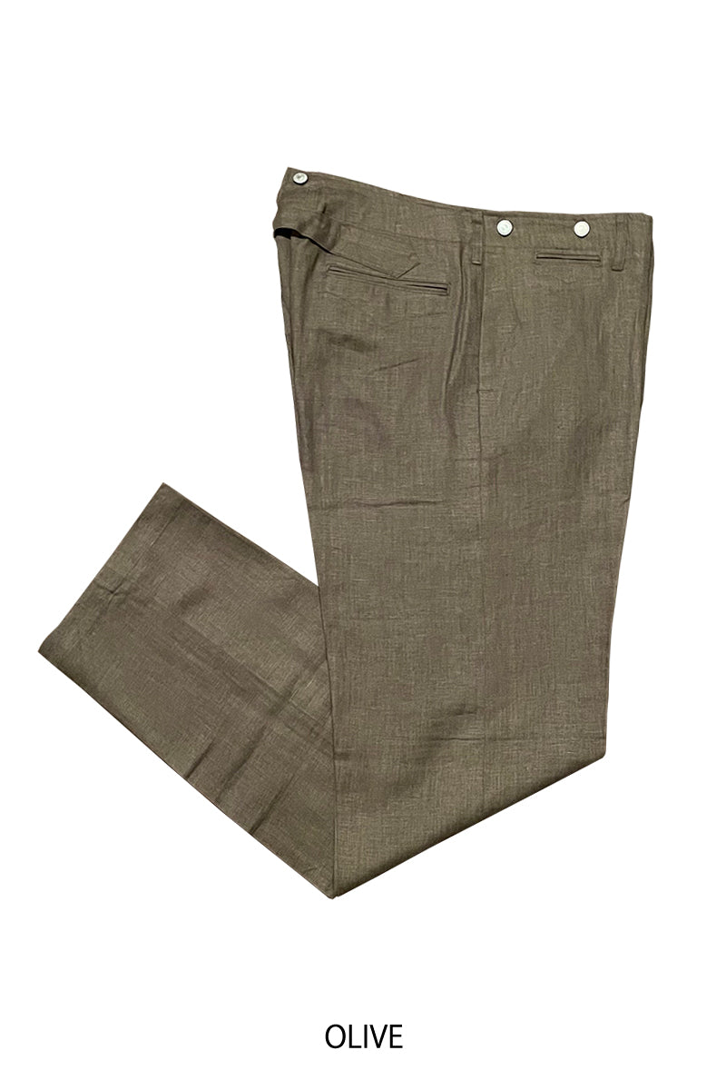 High Back Linen Work Trousers