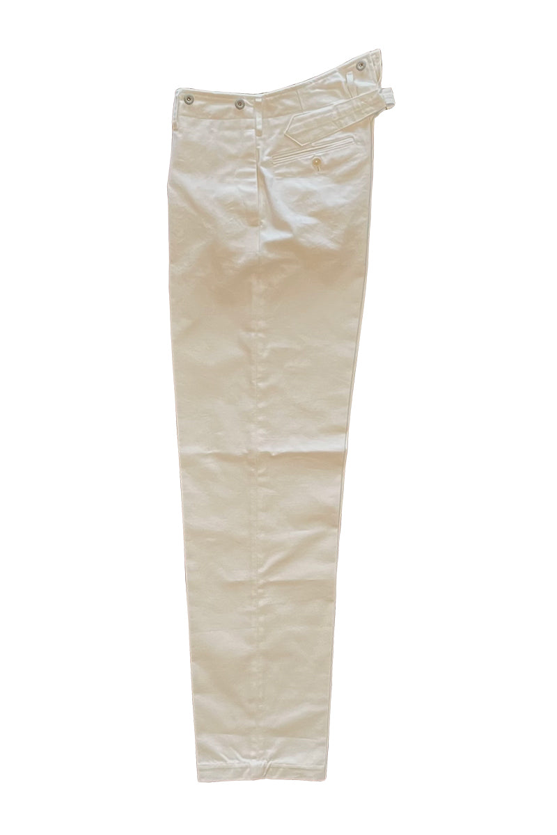 High Back White Work Trousers