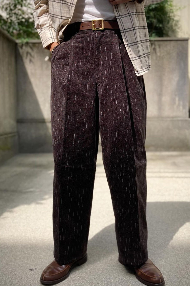 Print Corduroy 2Tack Work Trousers