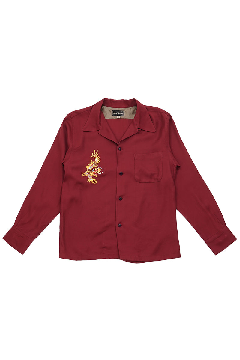 L/S Embroidered  Open Shirt“VIETNAM DRAGON”