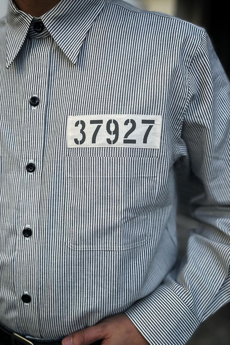 Waiting for increased production: Hickory Stripe Work Shirt "ANDY"