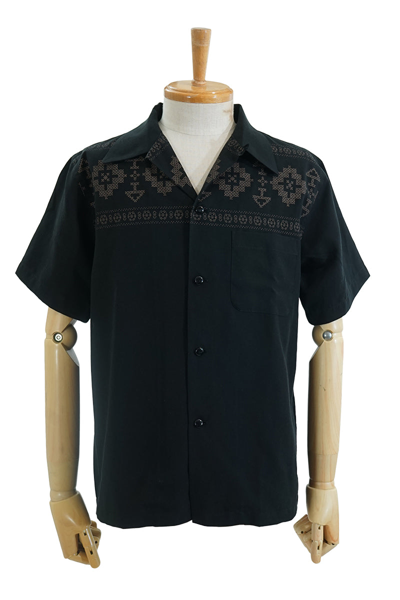 S/S Print Open Shirt “NATIVE PATTERN”