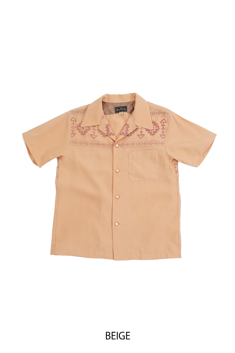 S/S Print Open Shirt “NATIVE PATTERN”