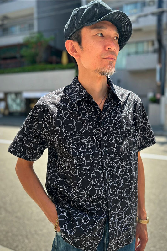 S/S Print Open Shirt  “ACTION PAINTING”
