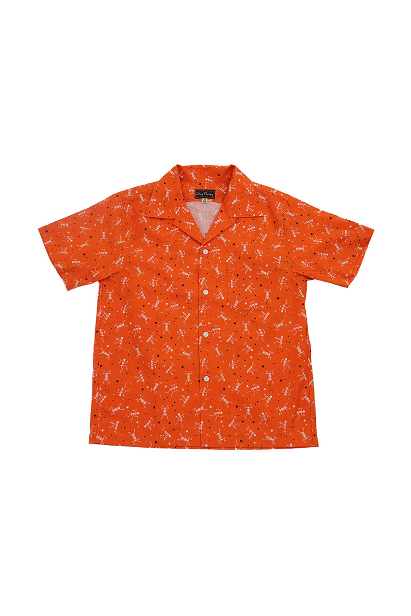 S/S Print Open Shirt “DANCING SKELTON”