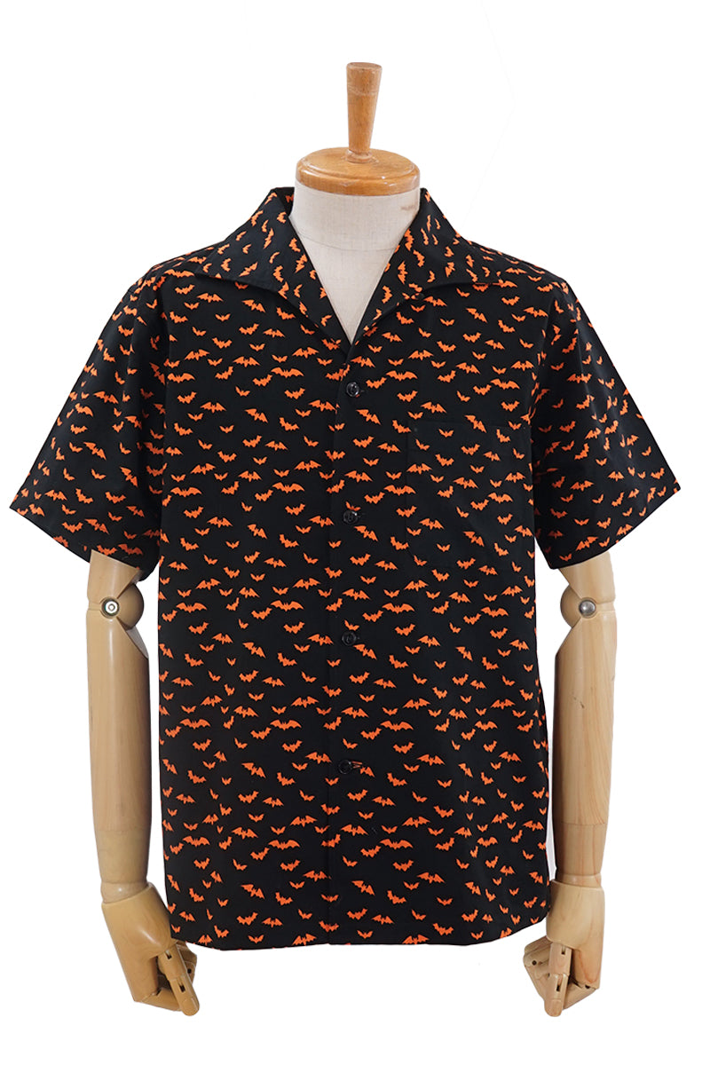 S/S Print Italian Collar Shirt “FLYING BAT”